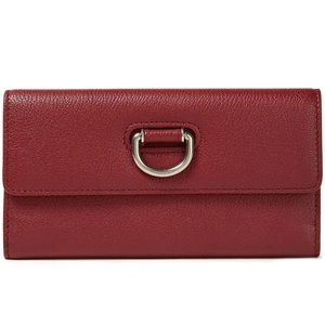 Burberry Crimson Pebbled-Leather Wallet